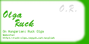 olga ruck business card